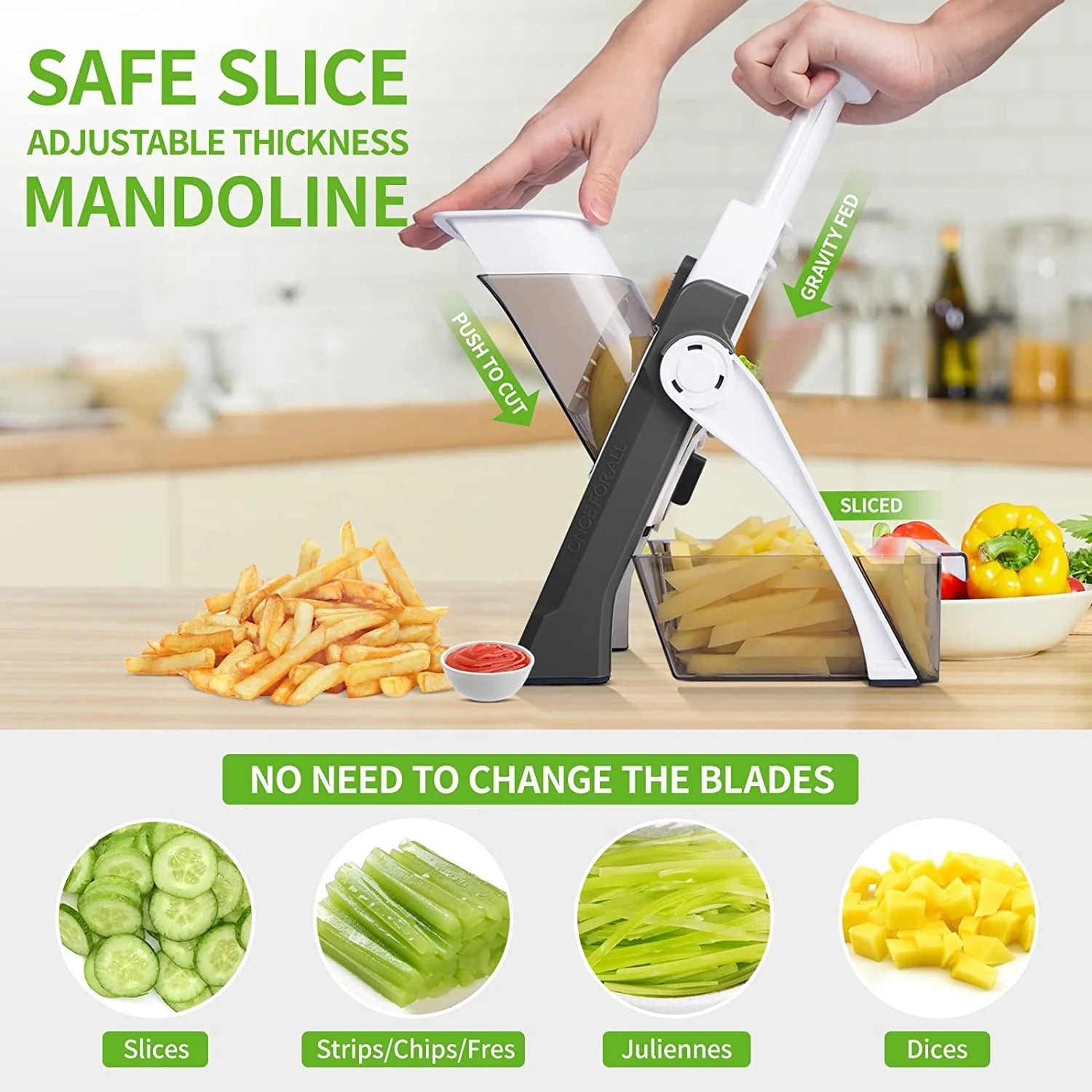 4-in-1 Safe Mandoline Vegetable Slicer