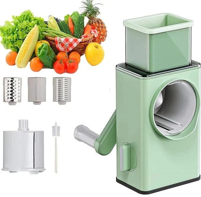 3-in-1 Rotary Stainless Steel Vegetable Slicer