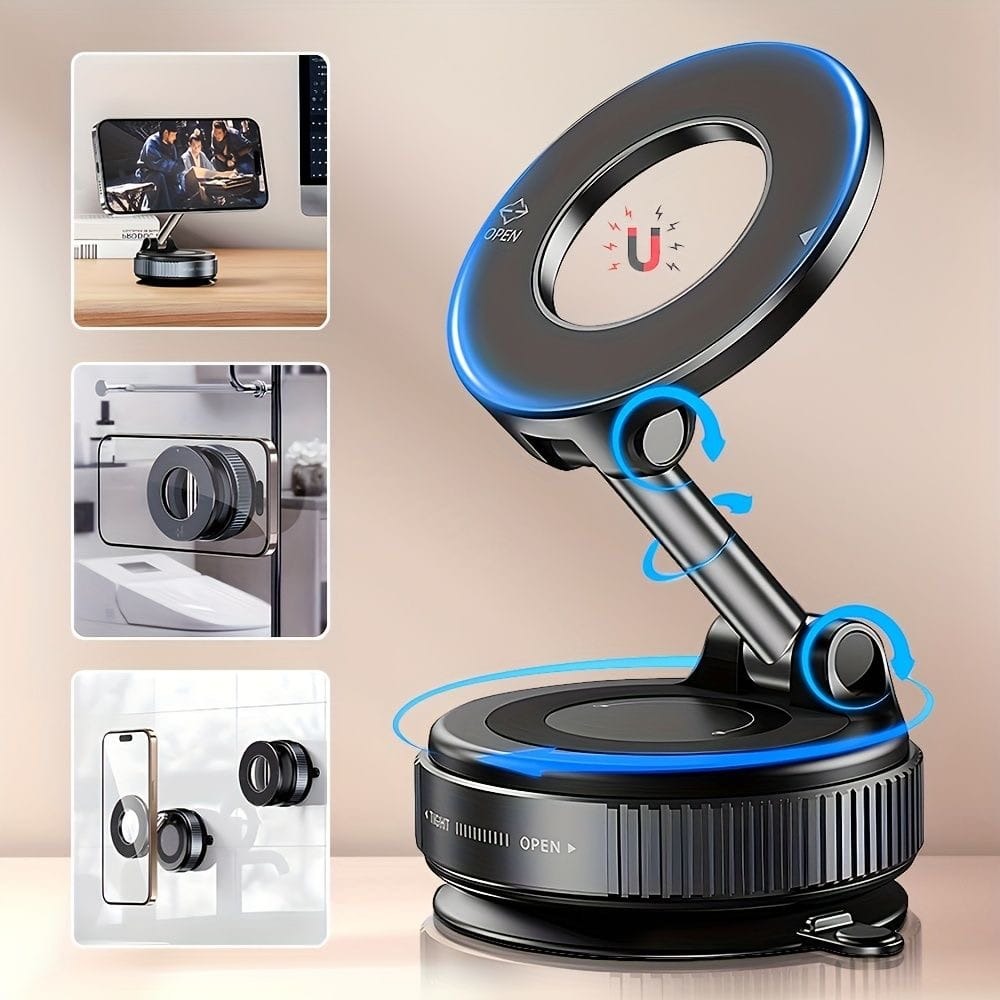 Vacuum Suction Magnetic Phone Holder | حامل هاتف مغناطيسي بتقنية الشفط