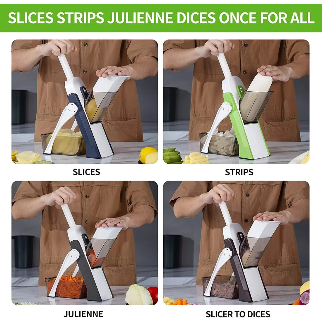 4-in-1 Safe Mandoline Vegetable Slicer