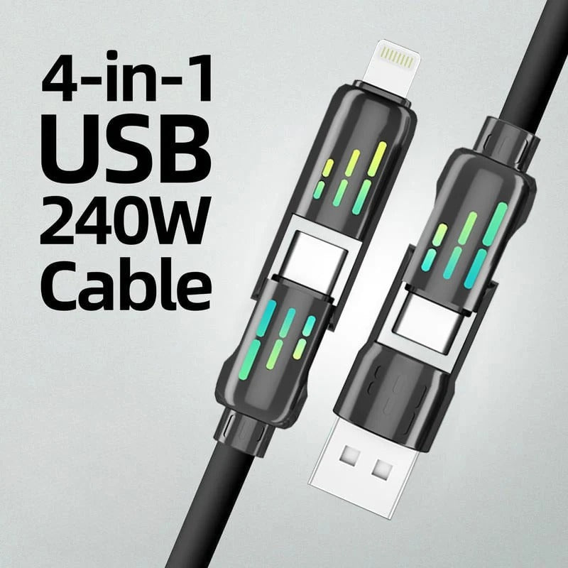 4-in-1 Multi USB Fast Charging Cable (240W)