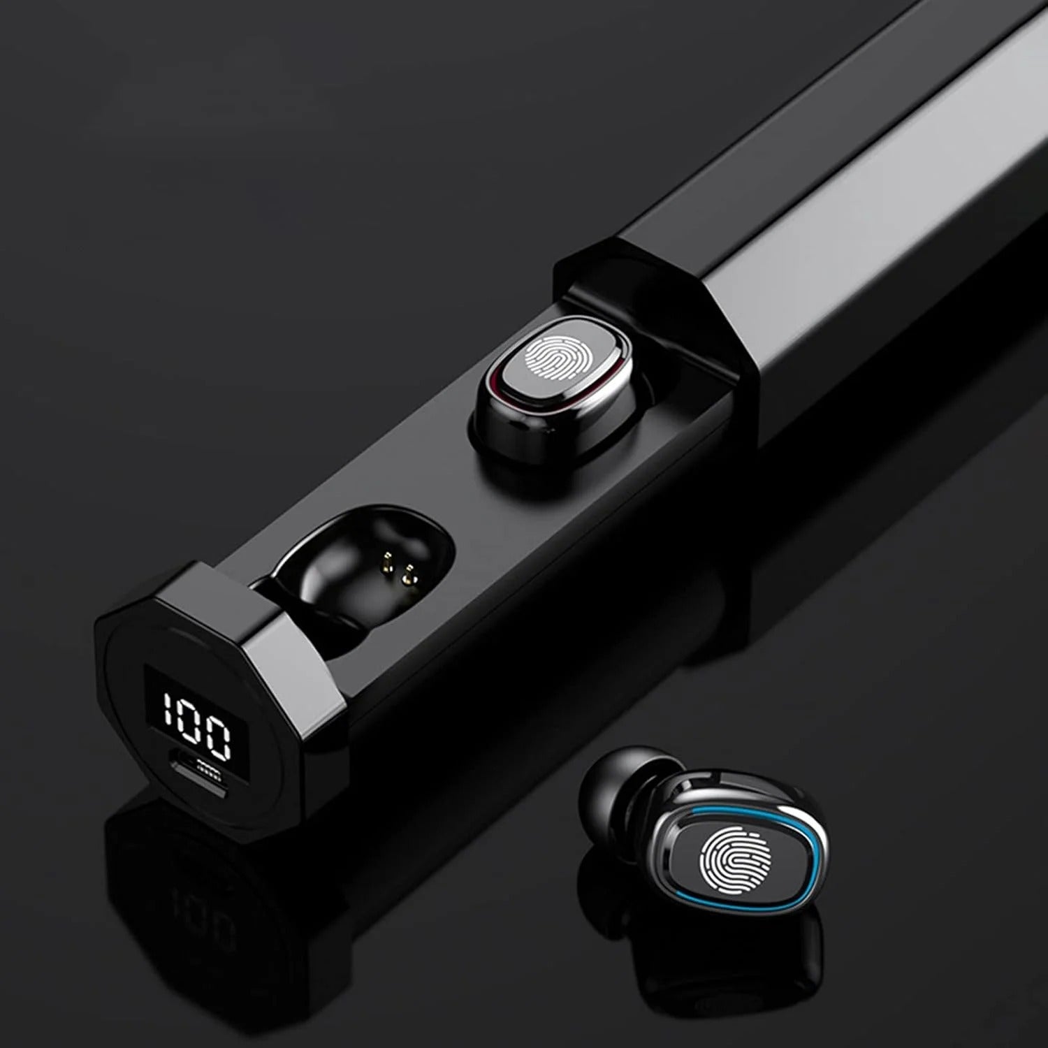 True Wireless Earbuds with Digital LED Display