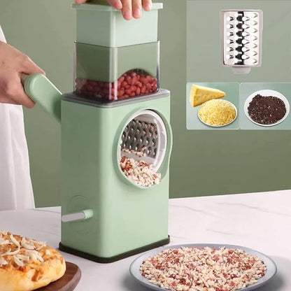 3-in-1 Rotary Stainless Steel Vegetable Slicer