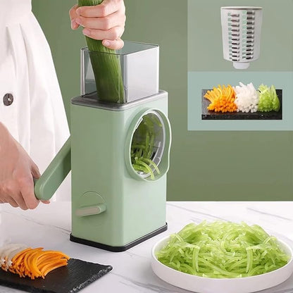 3-in-1 Rotary Stainless Steel Vegetable Slicer