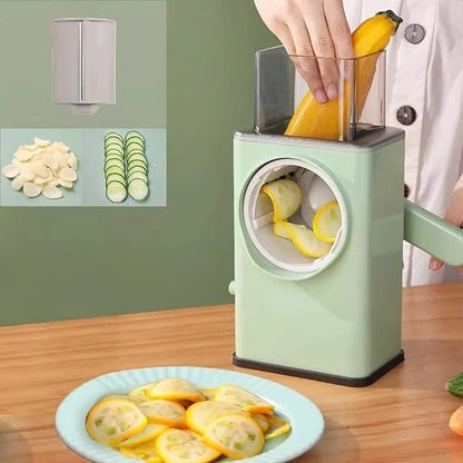 3-in-1 Rotary Stainless Steel Vegetable Slicer