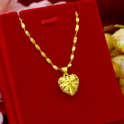 Heart Pendant Gold Necklace