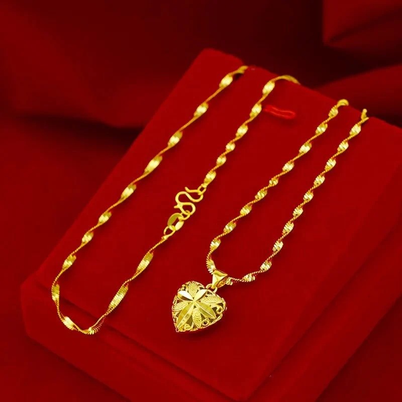 Heart Pendant Gold Necklace