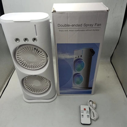 Double-Ended Spray Fan with Cooling Mist