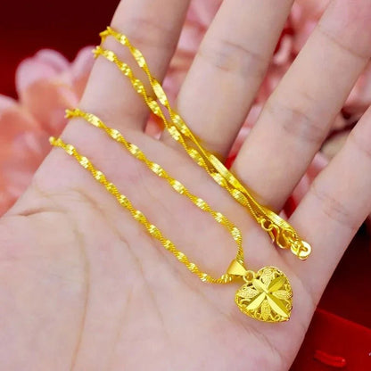 Heart Pendant Gold Necklace