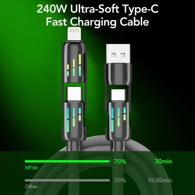 4-in-1 Multi USB Fast Charging Cable (240W)