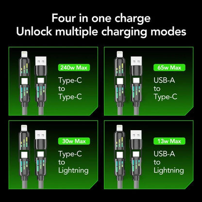 4-in-1 Multi USB Fast Charging Cable (240W)