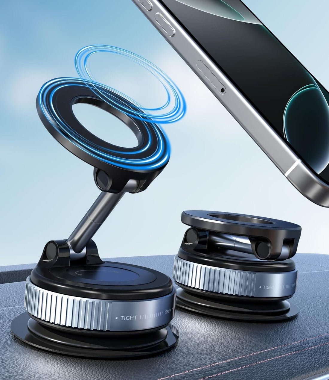 Vacuum Suction Magnetic Phone Holder | حامل هاتف مغناطيسي بتقنية الشفط